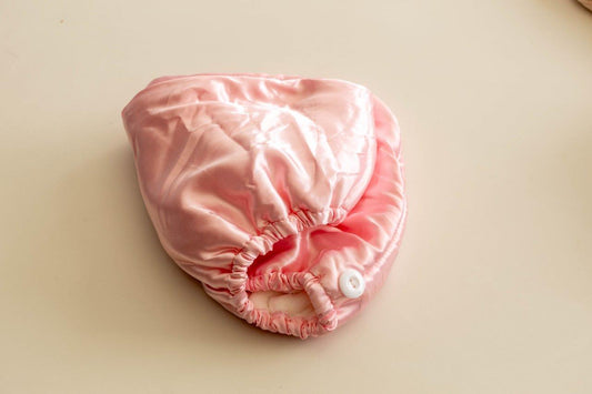Chrome Rose // Pink Satin Hands-Free Microfiber Hair Towel